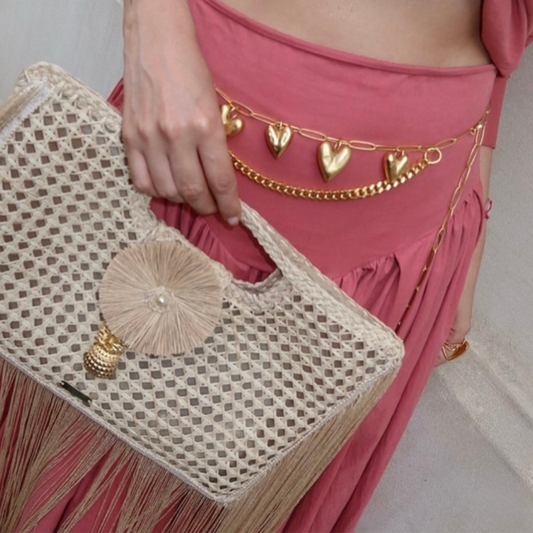 clutch con flecos