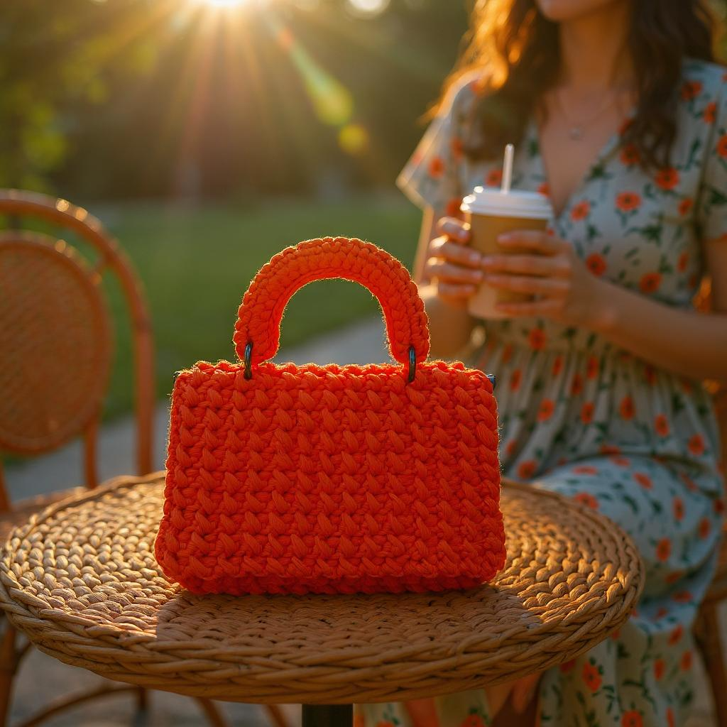 Crochet purse