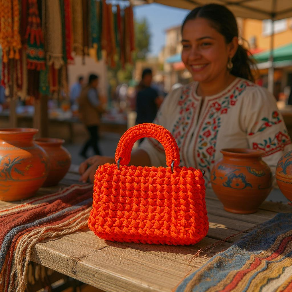 Crochet purse