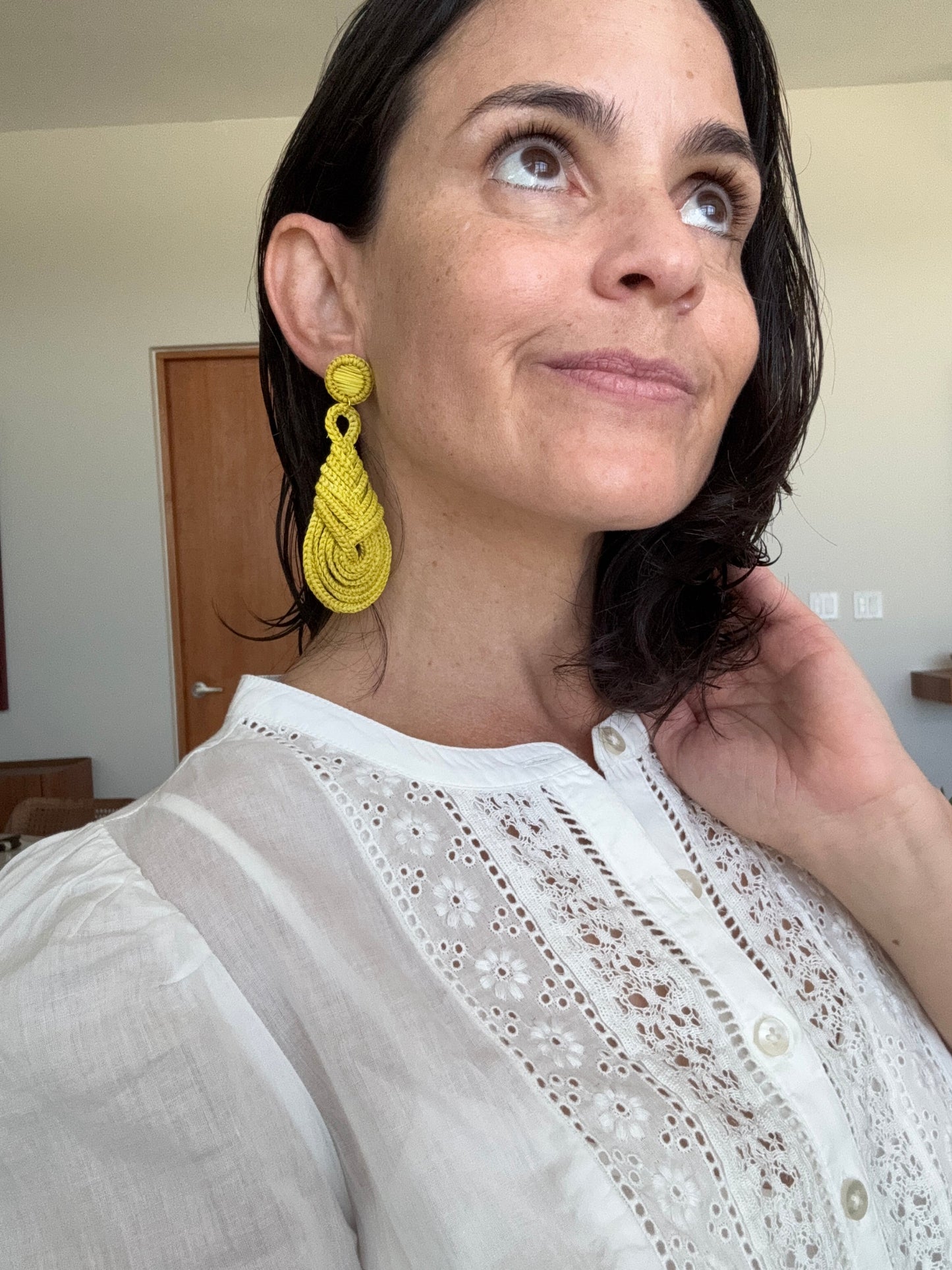 Iraca palm earrings