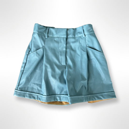 Faux leather shorts