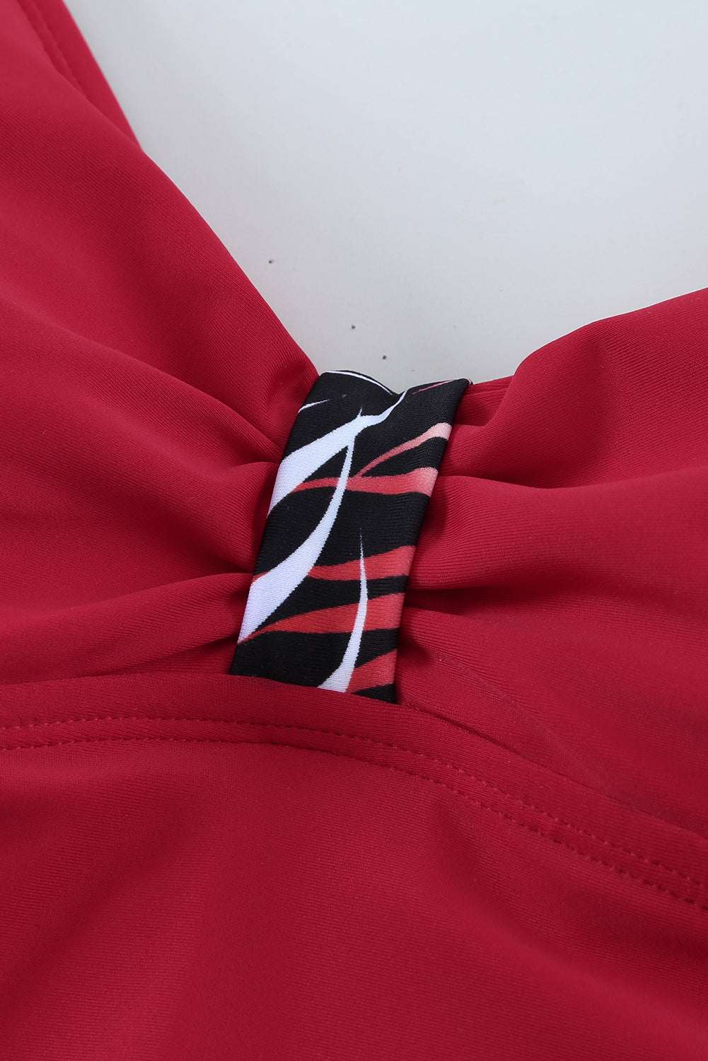 Red one piece swimsuit