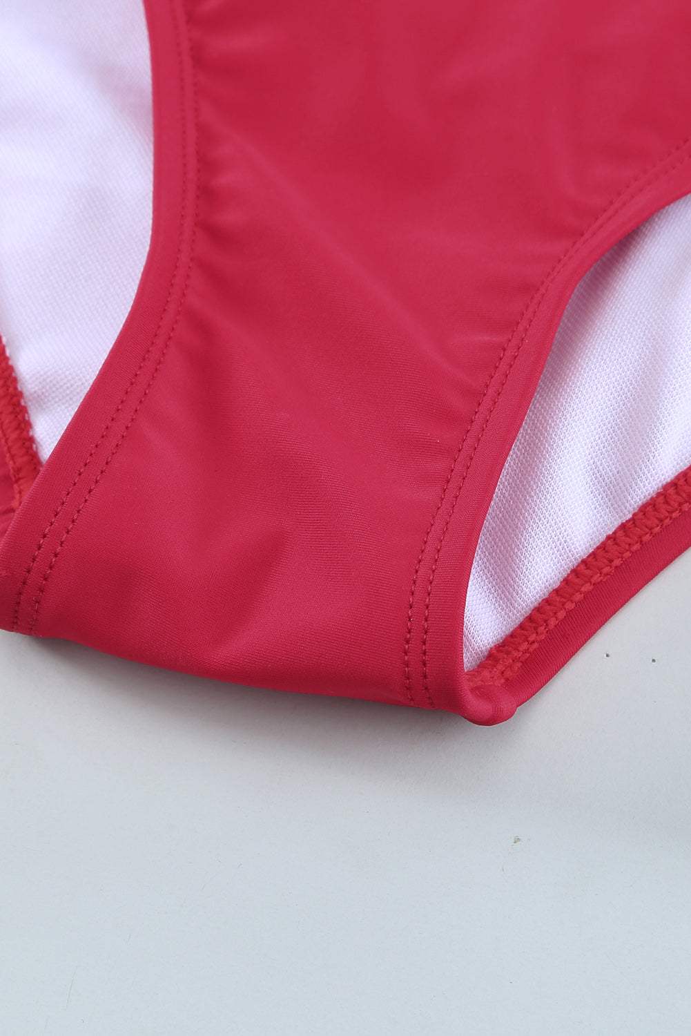 Red one piece swimsuit