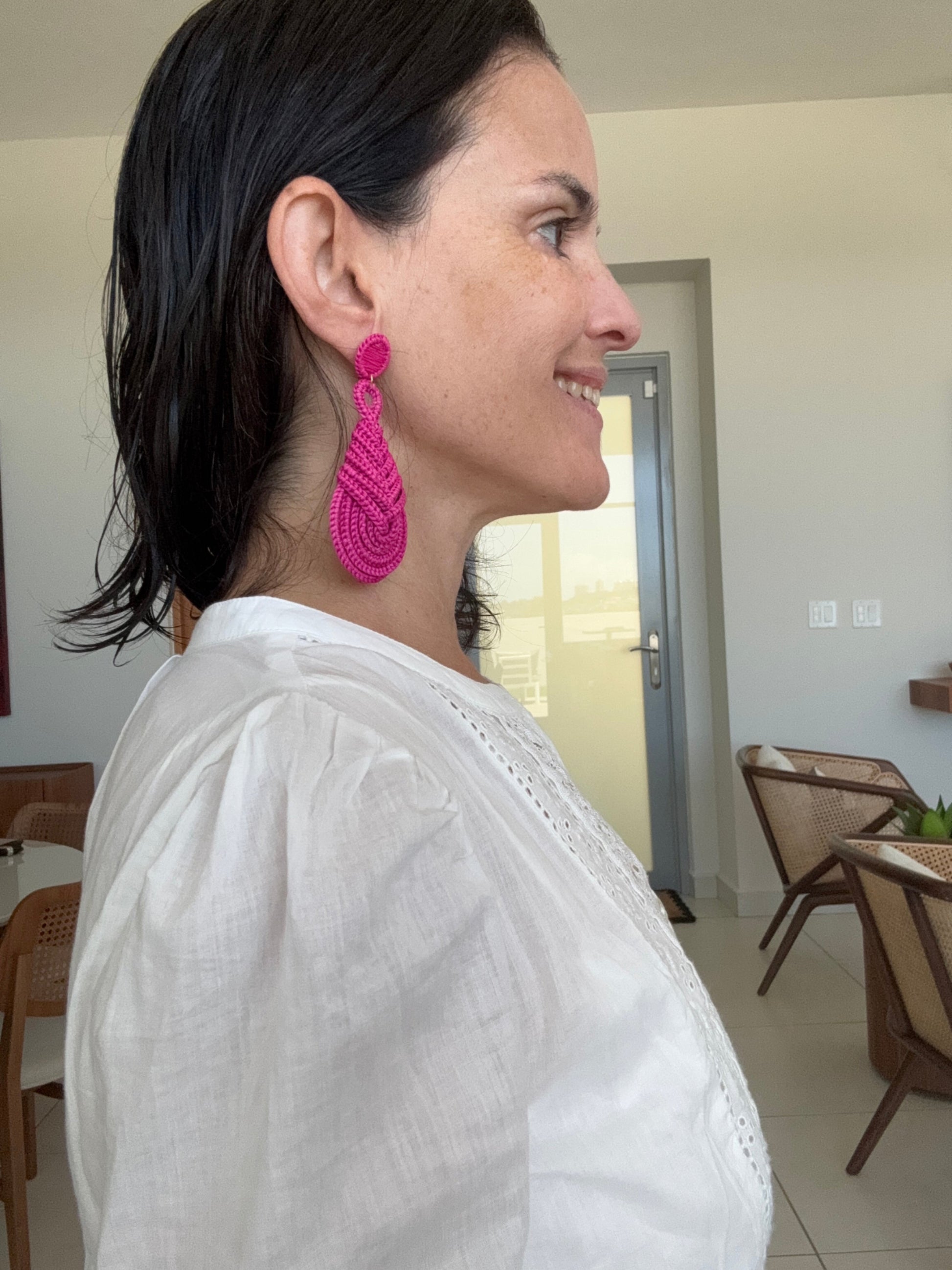 Iraca palm earrings