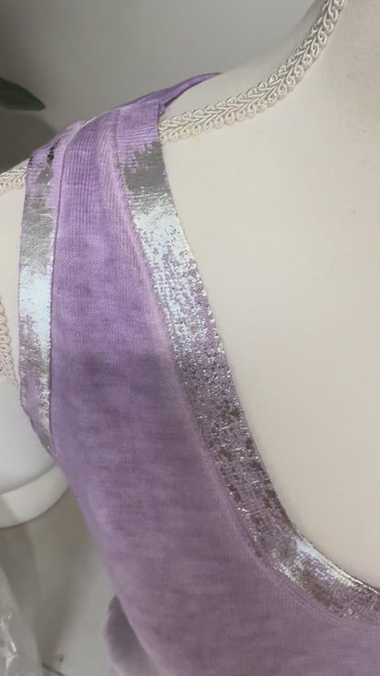 sleeveless hand painted shirt
